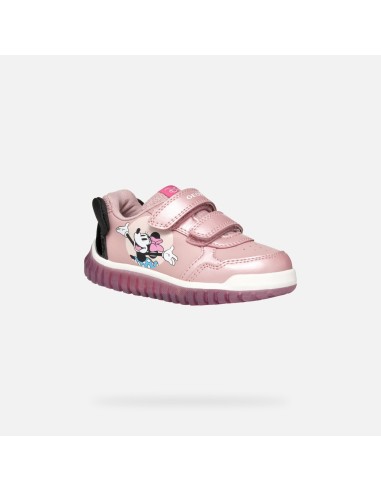 DEPORTIVO VELCRO LUCES BEBÉ NIÑA GEOX DISNEY ROSA