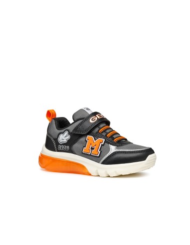 DEPORTIVO LUCES NIÑO GEOX DISNEY NEGRO NARANJA