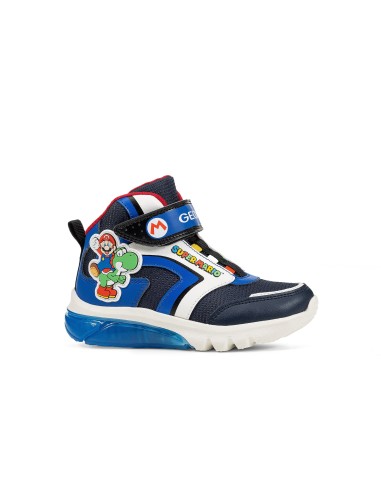 BOTA LUCES SUPER MARIO NIÑO GEOX AZUL MARINO