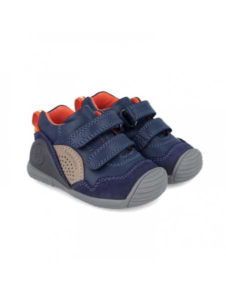 Bota Azul Piel Bebé Niño Biomecanics | Envío Gratis +35€