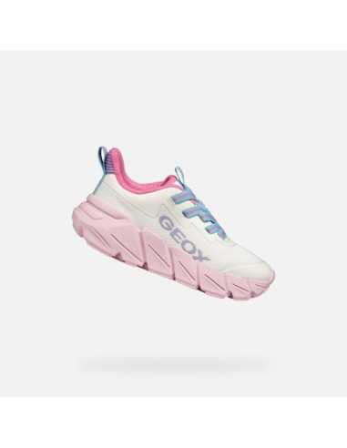 DEPORTIVO NIÑA GEOX BLANCO ROSA