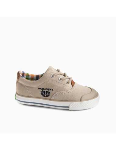 ZAPATILLA LONA BAREFOOT NIÑO NIÑA BEIGE