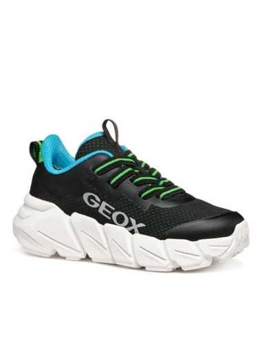 DEPORTIVO NIÑO GEOX NEGRO BLANCO